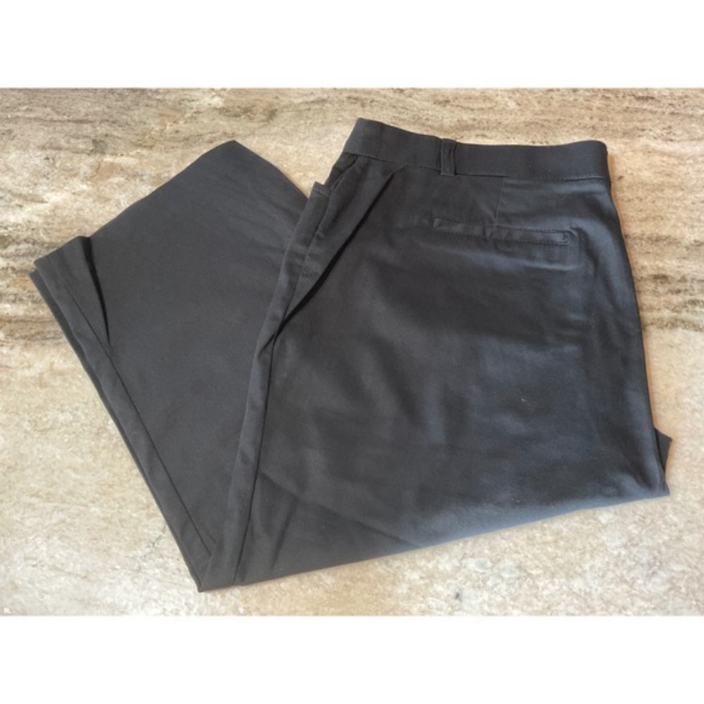 Kim Rogers Black Dress Pants Womens 16W Straight Leg Cotton Stretch Workwear